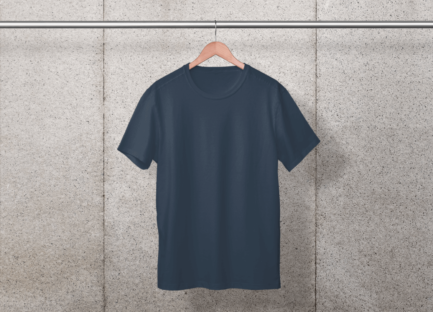 Premium Bio Washed Navy blue crew neck t shirt online in India for Dropshipping & POD Merchandise