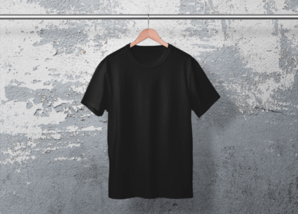 Plain Premium Crew neck Black T Shirt for Dropship in India