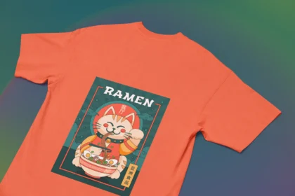 Maneki-Neko Ramen Cat - readymade dtf design print